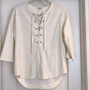 Madewell lace up top size XS